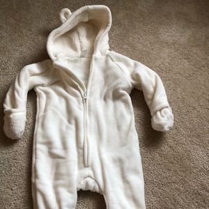 ON fleece bear outfit